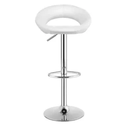 Costway Set Of 2 Bar Stools Adjustable PU Leather Barstools Swivel Pub Chairs White -Costway GUEST 556b8093 9288 4b5c b7d6 20a2b1b50919