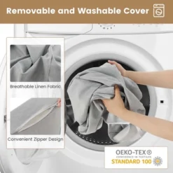 Costway 4-in-1 Convertible Folding Sofa Bed Floor Futon Sleeper Couch Chair Single Grey -Costway GUEST 55d42f7d 1666 46d1 858a fc5463bba7be