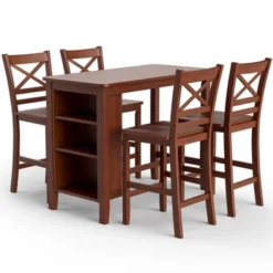Costway 5PCS Counter Height Pub Dining Table Set W/ Storage Shelves&4 Bar Chairs -Costway GUEST 55daddfe f2ea 4177 ad3f 0ad8cdfc753d