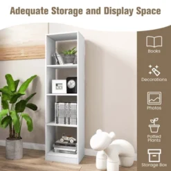 Costway 56'' Tall Bookcase, Freestanding Bookshelf With 4 Open Cubes -Costway GUEST 562849ac 8ea4 45e5 a714 da1d0c9a1659
