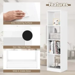 Costway 56'' Tall Bookcase, Freestanding Bookshelf With 4 Open Cubes -Costway GUEST 565cd10f d0b3 418a 94d7 a4fbacffbb0e