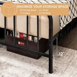 Costway Stylish Full Size Metal Bed Frame Platform Bed Base W/ Headboard & Footboard -Costway GUEST 566990c6 3c2c 46f4 b589 ebbc7908ea19