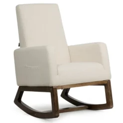Costway Mid Century Retro Fabric Upholstered Rocking Chair Modern Armchair Beige 19 Costway Mid Century Retro Fabric Upholstered Rocking Chair Modern Armchair Beige -Costway GUEST 57699a29 6b4d 4b15 99ed 85fd797695c6