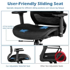 Costway Office Chair Adjustable Mesh Computer Chair With Sliding Seat & Lumbar Support -Costway GUEST 5771c436 2967 4637 af79 6bb1de938c28