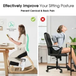 Costway Ergonomic Kneeling Chair Rocking Stool Upright Posture Office Furniture Black -Costway GUEST 57c109f7 ad37 4d49 81d9 9794ab8a086c