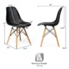 Costway 2PCS Modern DSW Dining Chair Office Home W/ Mesh Design Wooden Legs