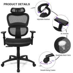 Mesh Office Chair Recliner High Back Adjustable With Headrest & Lumbar Support 15 Mesh Office Chair Recliner High Back Adjustable With Headrest & Lumbar Support -Costway GUEST 58441e5a 19e0 4a7b ad44 f92327cc7093