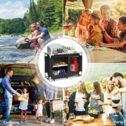 Costway Portable BBQ Camping Grill Table Kitchen Sink Station W/ Storage Organizer Basin -Costway GUEST 58f13673 ef52 460e 99ac 8672a019f0fb