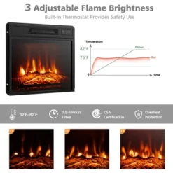 Costway 58'' 2-Tier Fireplace TV Stand W/18'' 1400W Electric Fireplace 65'' 19 Costway 58'' 2-Tier Fireplace TV Stand W/18'' 1400W Electric Fireplace 65'' -Costway GUEST 592d0ab3 848c 4fec 8f10 bfc2ae0c43f5