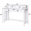 Costway Writing Desk Mission White Home Office Computer Desk 4 Drawer -Costway GUEST 59aae83a ab2a 4378 97b8 7c5c6e702c68