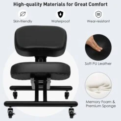 Costway Ergonomic Kneeling Chair Adjustable Stool Memory Foam Angled Seat -Costway GUEST 59de4656 fee1 4ca9 b087 39a63d60050d