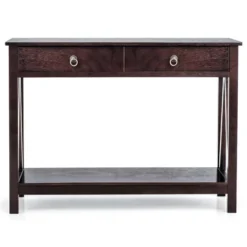 Costway Console Table Accent Sofa Side Table With Drawer Shelf Entryway Espresso -Costway GUEST 5ac7d745 aae1 4217 a4b1 ef377e396c83