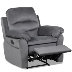 Costway Recliner Chair Single Sofa Armchair Sleeper Lounger W/ Footrest GreyBrown -Costway GUEST 5adabf2a 25fb 42e1 9684 3bcc8162a987