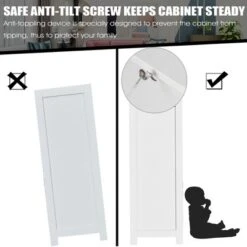 Costway Wooden Bathroom Floor Storage Cabinet Organizer With Drawer And Adjustable Shelf 17 Costway Wooden Bathroom Floor Storage Cabinet Organizer With Drawer And Adjustable Shelf -Costway GUEST 5aefe3f0 f95a 4204 be7c c2bea85ea173