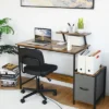 Costway Computer Desk Writing Workstation Home Office W/ Movable Storage Rack & Shelf -Costway GUEST 5c1d04c1 af4b 4edb 8986 2181d8ad99ce