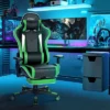 Costway High Back Gaming Chair Adjustable Office Computer Task Chair W/Footrest Green -Costway GUEST 5cc81ee7 789d 4de1 a79b 190a3f522558