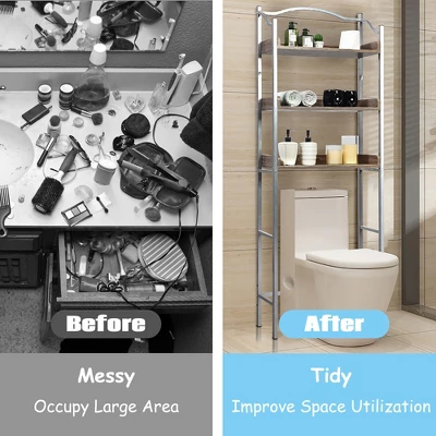 Costway 3-Tier Bathroom Spacesaver Storage Rack 11 Costway 3-Tier Bathroom Spacesaver Storage Rack - Image 9