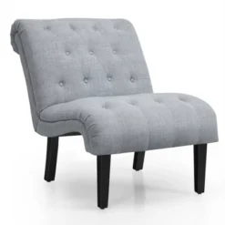 Costway Armless Accent Chair Upholstered Tufted Lounge Chair Wood Leg 24 Costway Armless Accent Chair Upholstered Tufted Lounge Chair Wood Leg -Costway GUEST 5d70a13d a520 4ff2 8e1d c7ead7d1e478