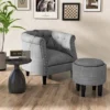 Costway Modern Accent Chair With Ottoman Armchair Barrel Sofa Chair With Footrest Grey 1 Costway Modern Accent Chair With Ottoman Armchair Barrel Sofa Chair With Footrest Grey -Costway GUEST 5d94ef8f bb9c 4640 84d8 b5ab23862a89