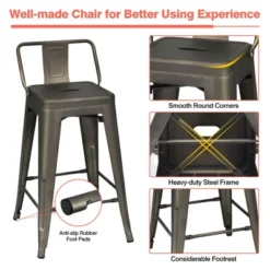 Costway 5 PCS Dining Table Set Kitchen Rectangular Counter Height Table W/ 4 Bar Stools 16 Costway 5 PCS Dining Table Set Kitchen Rectangular Counter Height Table W/ 4 Bar Stools -Costway GUEST 5dcdf767 1263 4ae1 ab07 d7a480c4e28a