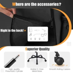 Costway Adjustable Home Office Computer Chair Swivel Rocking Executive Desk Chair With Arms -Costway GUEST 5def66c4 4457 4134 bbdd b8d82b5cf30f