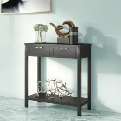 Costway Accent Console Table Entryway Sofa Foyer Table Storage Shelf W/2 Drawers 16 Costway Accent Console Table Entryway Sofa Foyer Table Storage Shelf W/2 Drawers -Costway GUEST 5e2f2fff c121 4d19 9566 8c8af8173889