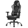 Costway Gaming Chair Racing High Back Office Chair W/ Footrest Black -Costway GUEST 5e859ee6 6f75 4689 92d6 bf63ae86995d