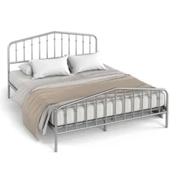 Costway Queen Size Metal Bed Frame Platform Headboard & Footboard W/Storage Sliver -Costway GUEST 5ee2ecd1 58e9 49d4 b0e2 fab86f2b1b6c