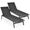 Costway 2 PCS Patio Lounge Chair Chaise Recliner Back Adjustable Garden BrownBlack 2 Costway 2 PCS Patio Lounge Chair Chaise Recliner Back Adjustable Garden BrownBlack -Costway GUEST 5f949b9f a587 4851 8509 b2bbe70a1915
