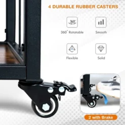 Costway 3-Tier Rolling Kitchen Cart Serving Trolley Wine Rack Removable Tray -Costway GUEST 5fba7a71 9a38 4fca 90e0 23d1ad5d65c0