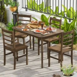 Costway Dining Chair Set Of 4 Modern Kitchen Wood Chairs W/ Solid Rubber Wood Structure -Costway GUEST 5fe30b75 4375 4229 9bdb 6d7692adf8a8