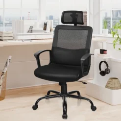 Costway Mesh Office Chair High Back Ergonomic Swivel Chair W/ Lumbar Support & Headrest -Costway GUEST 607a86f9 5593 4066 9be8 ef22b867022a