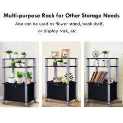 Costway Bakers Rack Microwave Oven Rack Shelves Kitchen Storage Organizer -Costway GUEST 61478be2 7eaa 4ebe a874 bd83efc7366d