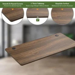 Costway Universal Tabletop For Standard & Standing Desk Frame Walnut -Costway GUEST 615a24b5 384f 4da9 84a7 3620f09f7258