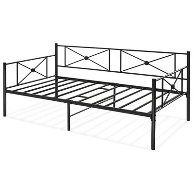 Costway Twin Metal Daybed Frame With Slats Classic Mattress Foundation Bed Sofa WhiteBlack 12 Costway Twin Metal Daybed Frame With Slats Classic Mattress Foundation Bed Sofa WhiteBlack - Image 10