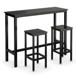 Costway 3 Pieces Bar Table Set Counter Height Breakfast Bar Dining Table W/Stools -Costway GUEST 617ebe34 1dc0 4a36 8496 0d49188f28ab