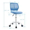 Costway Office Task Desk Armless Chair Adjustable Mid Back Swivel Study Chair RoseBlueTurquoisePurple -Costway GUEST 618b944b 07fa 4445 8a2d 8059d6d72fbc