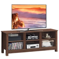 Costway TV Stand Cabinet For TV's Up To 60'' Entertainment Center W/Storage Shelves BlackBrown 23 Costway TV Stand Cabinet For TV's Up To 60'' Entertainment Center W/Storage Shelves BlackBrown -Costway GUEST 61c45e34 0161 4223 9320 64fd04ec47fe