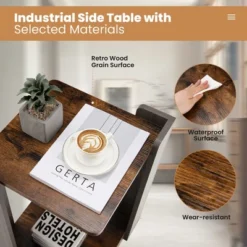 Costway 2 Tier Sofa Side End Table W/Storage Shelf For Small Spaces Living Room Bedroom -Costway GUEST 61fc9bbc 9235 465e 85e0 68216f7ae87a 1