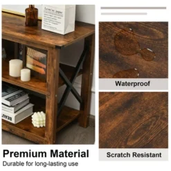 Costway Modern Farmhouse TV Stand Entertainment Center For TV's Up To 55'' W/Open Shelves -Costway GUEST 62b00de6 8b44 4743 a2a5 e66cab399593