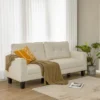 Costway Modern 79.5inch Fabric Loveseat Couch Living Room Sofa For Small Spaces Beige -Costway GUEST 62c1f617 539d 4527 b45d 1135f4c76dc3