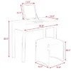Costway Black Vanity Dressing Table Furniture Stool Storage Box -Costway GUEST 631e85fe 80b9 4a72 8e14 e9542a988672