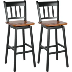 Costway Set Of 2 Swivel Bar Stools 30.5'' Pub Height Dining Bar Chairs Cream -Costway GUEST 638a7495 ff2c 4db0 a435 34c3eaac7470