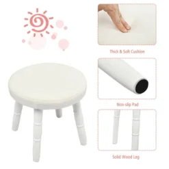 Costway Kids Vanity Makeup Table & Chair Set Make Up Stool Play Set For Children -Costway GUEST 64dd5369 5837 4010 a2bf 6137e47677c8