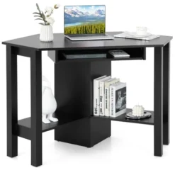Costway Wooden Corner Desk With Drawer Computer PC Table Study Office Room Black 19 Costway Wooden Corner Desk With Drawer Computer PC Table Study Office Room Black -Costway GUEST 64f4b61f 408d 4871 8f33 7bc97eba18d8