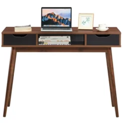 Costway Computer Desk Writing Table W/ Drawers Laptop PC Workstation Home OakWalnut 21 Costway Computer Desk Writing Table W/ Drawers Laptop PC Workstation Home OakWalnut -Costway GUEST 6568e895 b9c7 4580 8490 bee3cbba2a7a