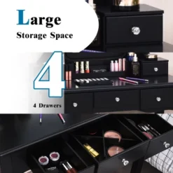 Costway Vanity Dressing Table Set W/Removable Box &10 Dimmable Bulbs Touch Switch -Costway GUEST 656a5b02 560b 4454 a3c9 e04222fd2066