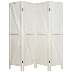 Costway 4Panels Folding Wooden Divider W/ V-shaped Design 5.6Ft Tall -Costway GUEST 66514e15 8e40 45b0 a952 6316615fced1