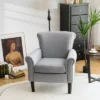 Costway Modern Upholstered Fabric Accent Chair W/ Rubber Wood Legs Dark GrayLight Grayy -Costway GUEST 66837572 250e 44fc babc e399c07b77d6