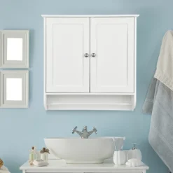 Costway Wall Mounted Bathroom Medicine Cabinet Storage Cupboard With Towel Bar Brown/Grey -Costway GUEST 66846cbe fb8f 414a a07e 95ec4281c01d